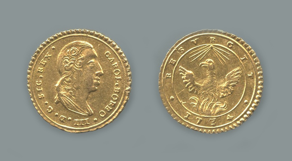 PALERMO, Carlo di Borbone (1734-1759) Oncia d' Oro 1734