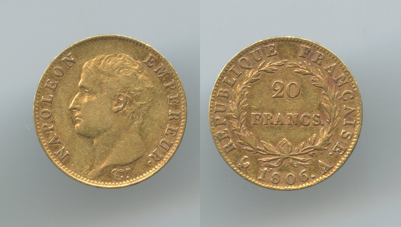 FRANCIA, Napoleone (1804-1814) 20 Francs 1806 A