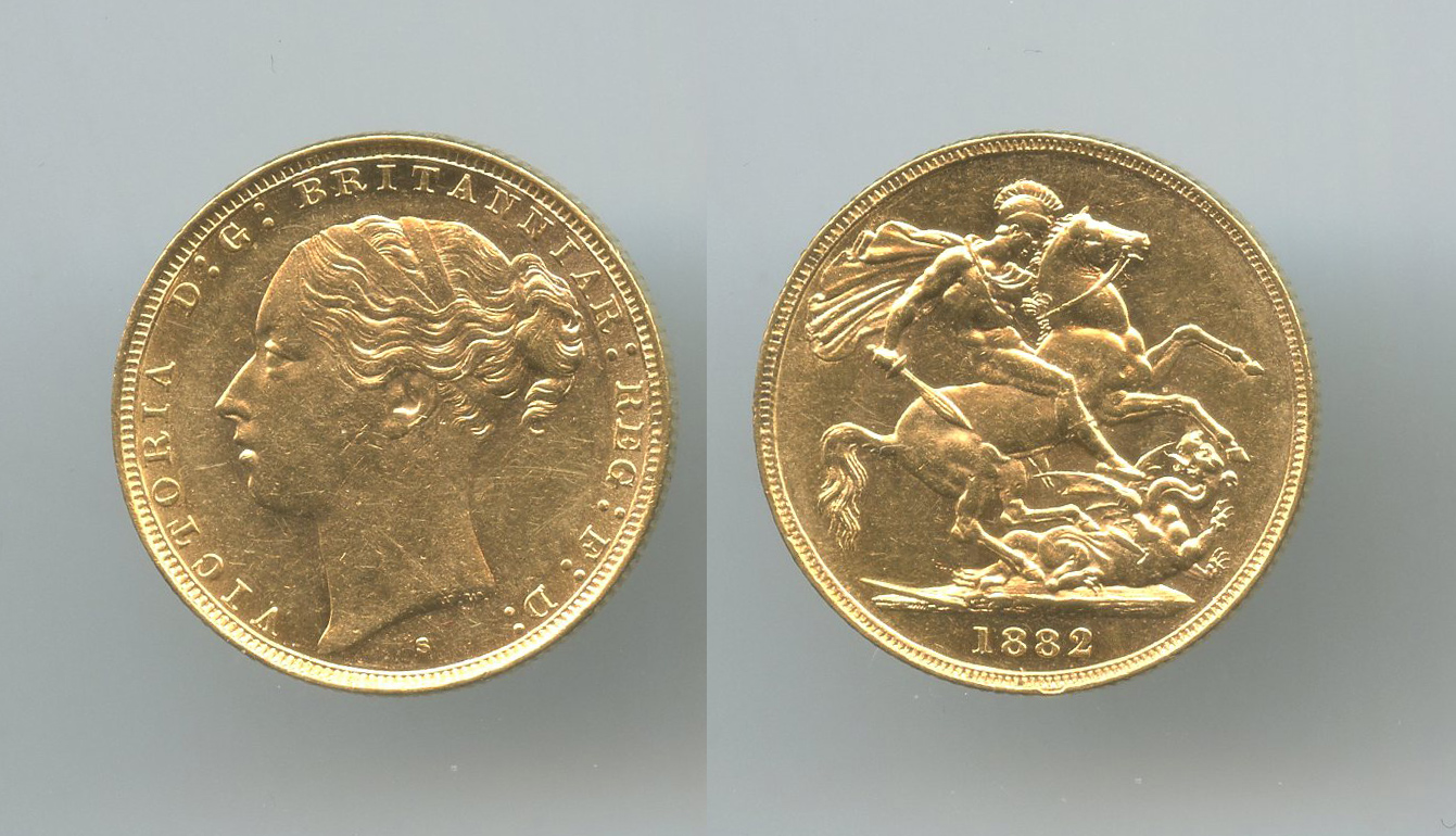 AUSTRALIA, Victoria (1837-1901) Sovereign 1882 S AUSTRALIA, Victoria (1837-1901) Sovereign 1882 S