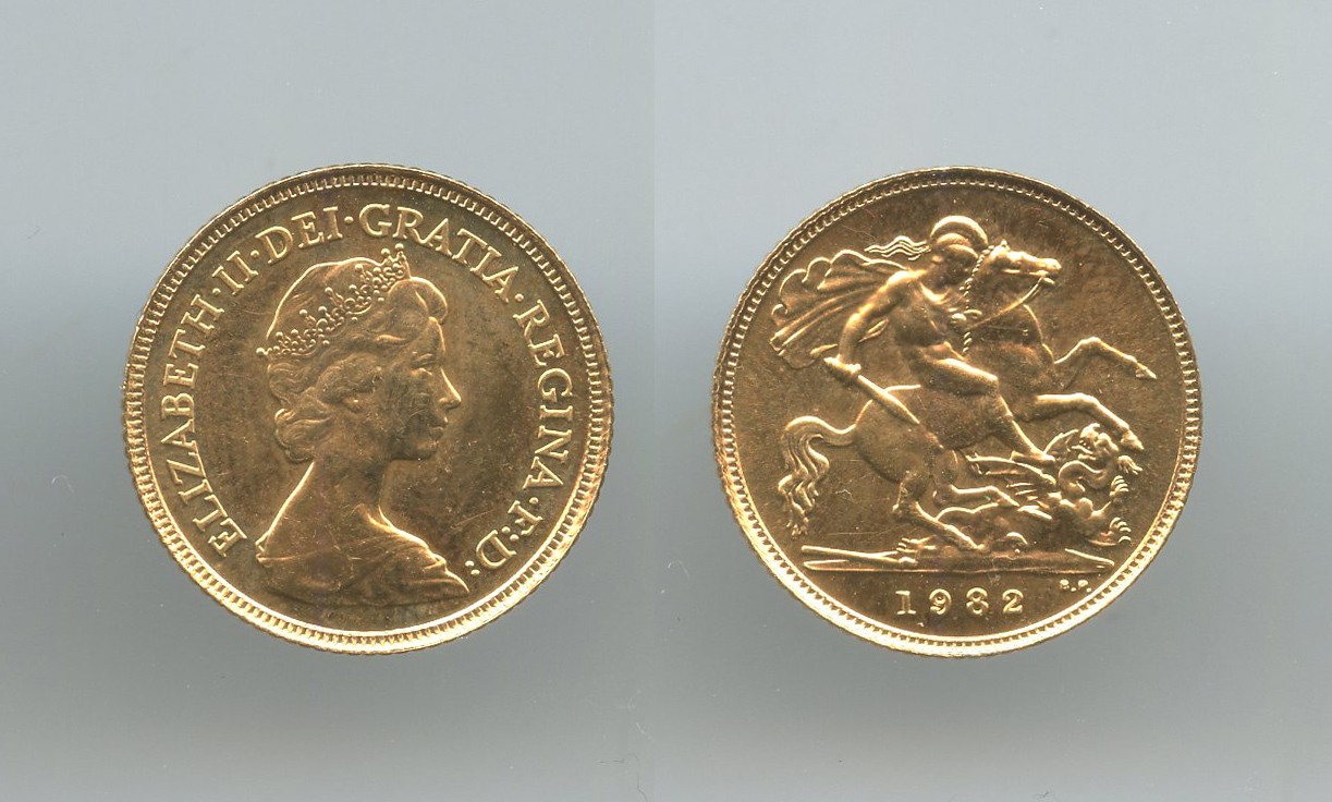 REGNO UNITO, Elizabeth II (1952-2022) Half Sovereign 1982