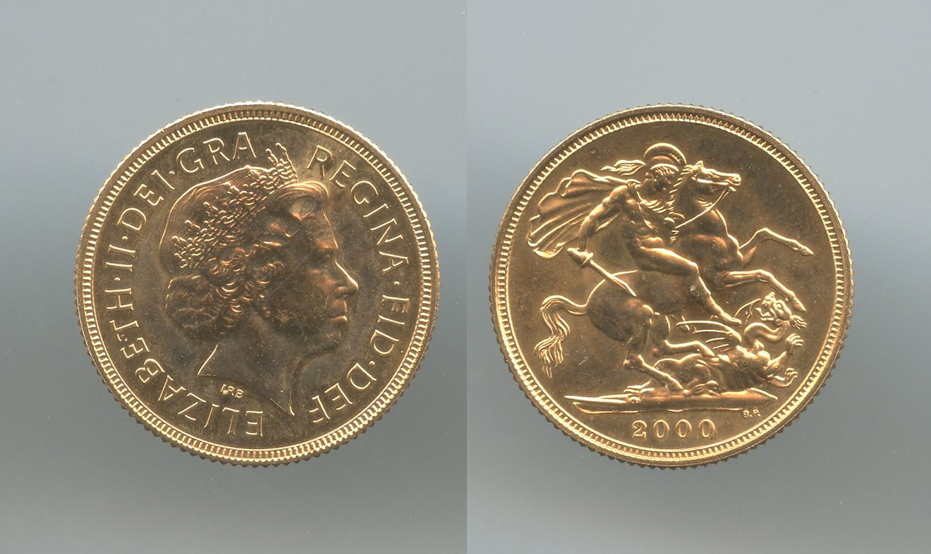 REGNO UNITO, Elizabeth II (1952-2022) Sovereign 2000