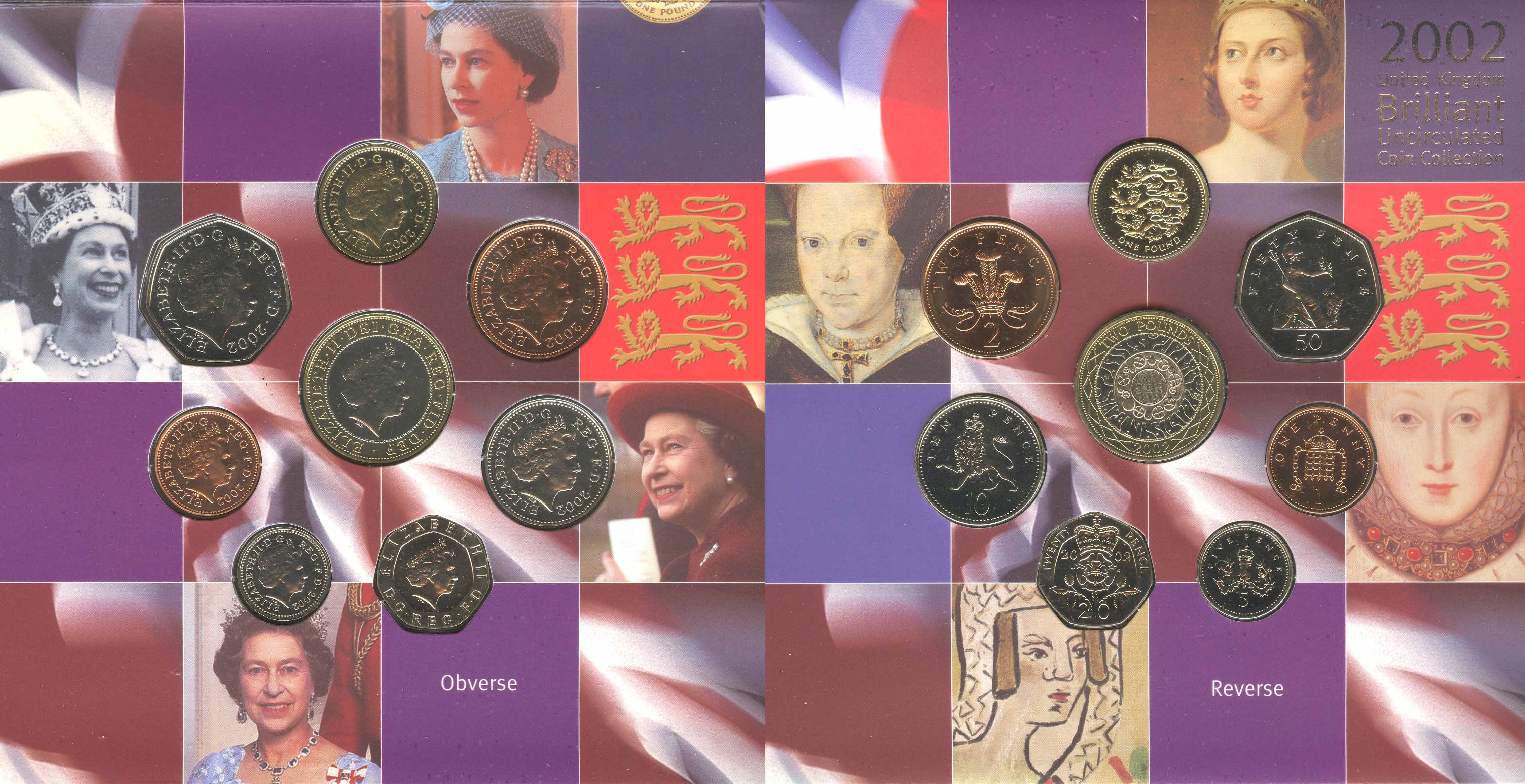 REGNO UNITO, Elizabeth II (1952-2022) BU Set 2002