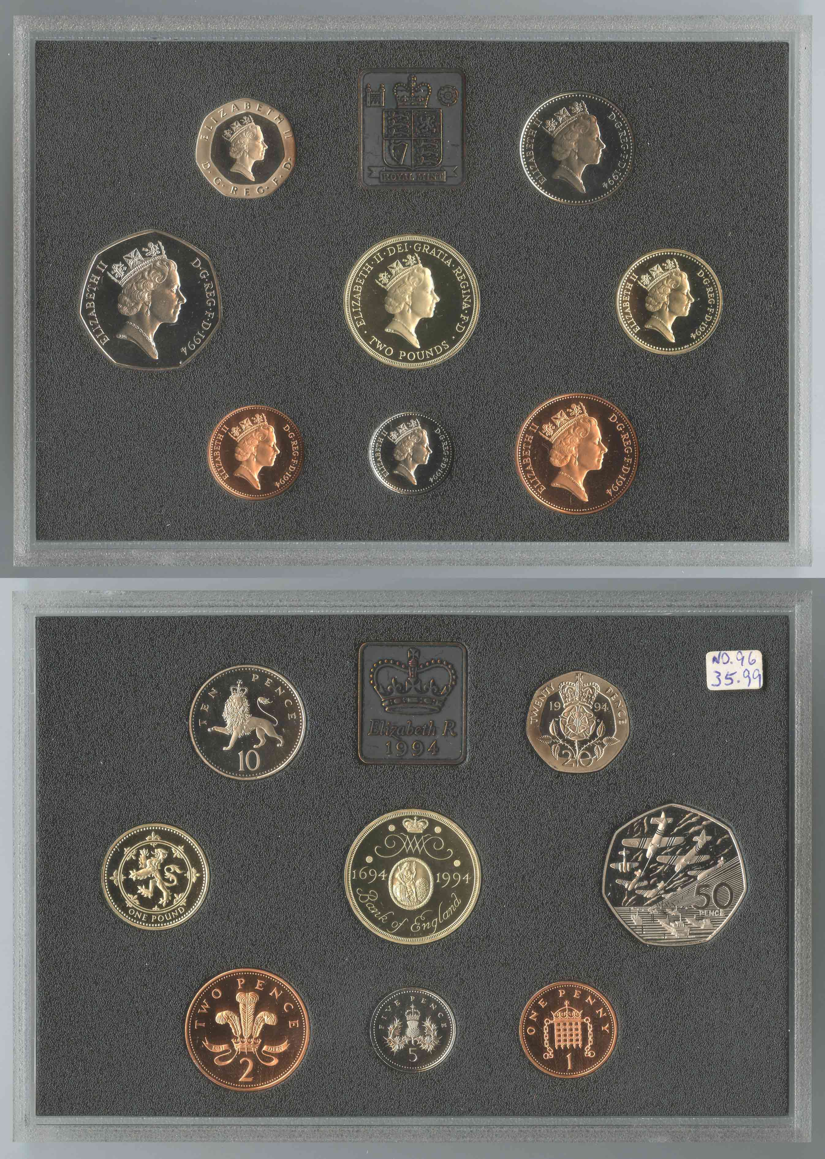 REGNO UNITO, Elizabeth II (1952-2022) PROOF Set 1994