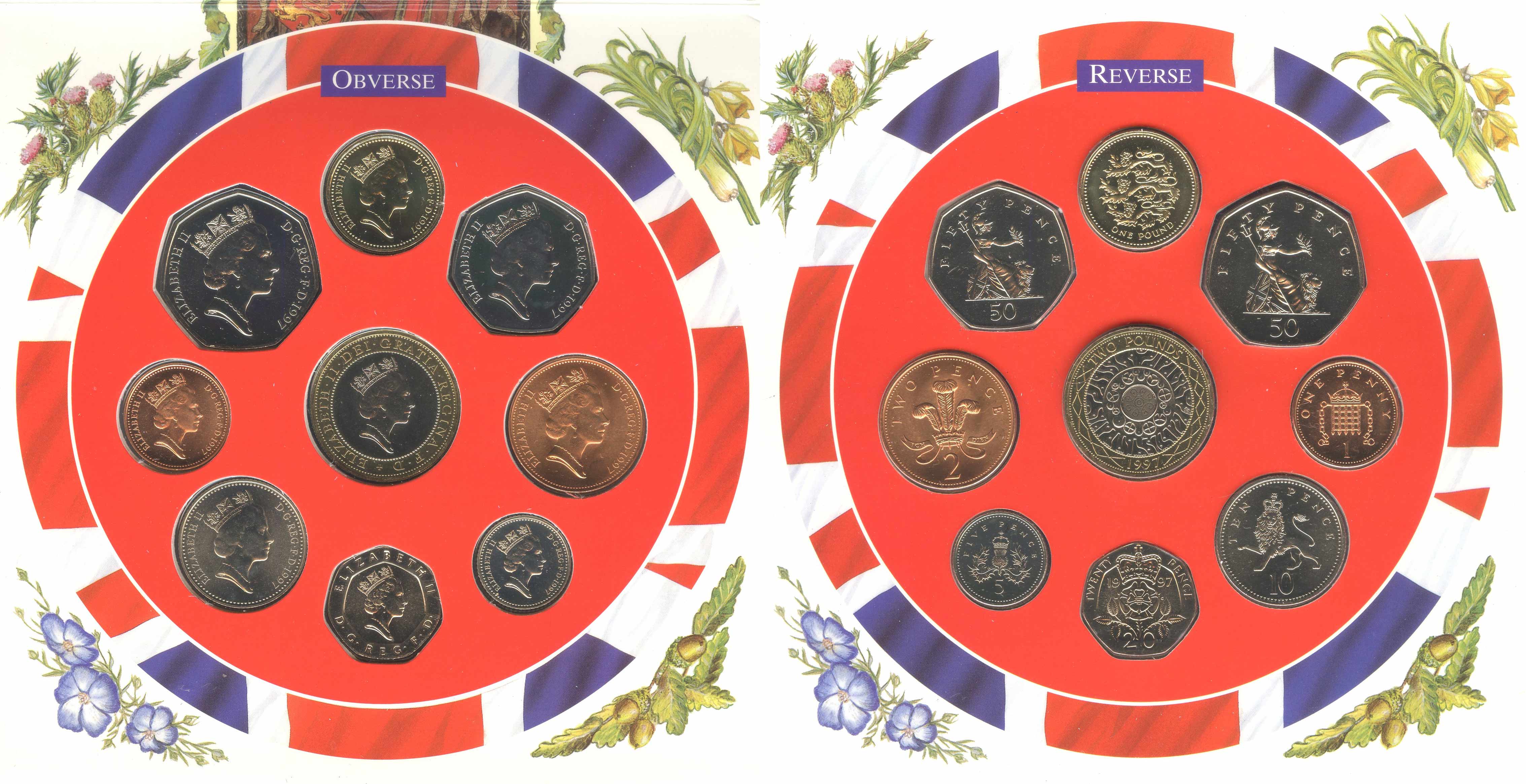 REGNO UNITO, Elizabeth II (1952-2022) BU Set 1997