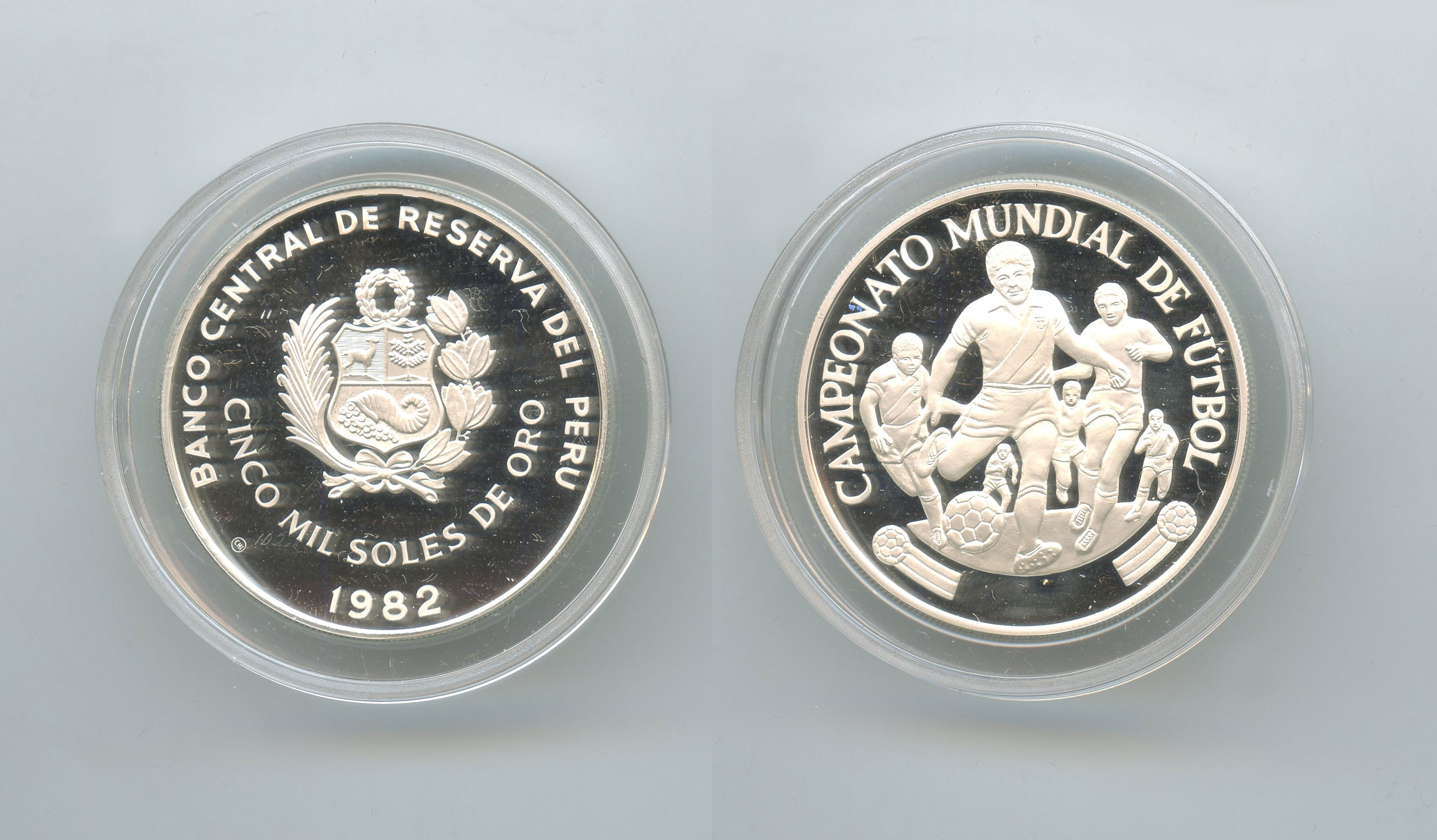 PERU, 5000 Soles 1982 "Mondiali di Calcio Spagna '82"