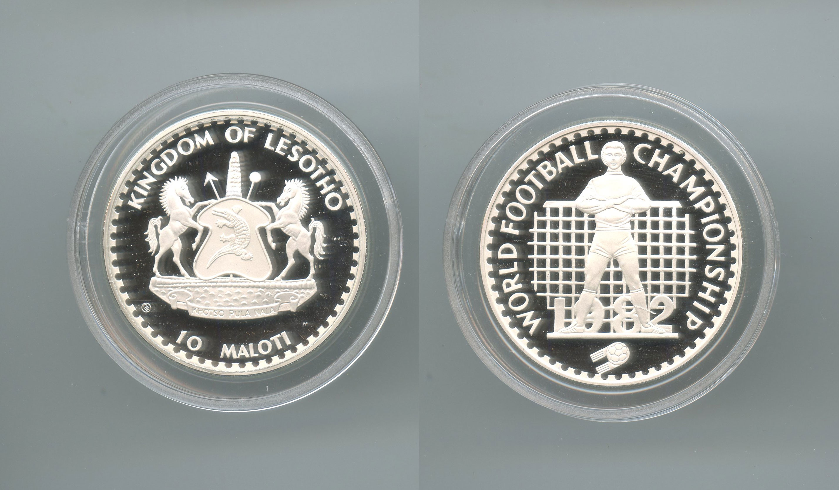 LESOTHO, 10 Maloti 1982 "Mondiali di Calcio Spagna '82"
