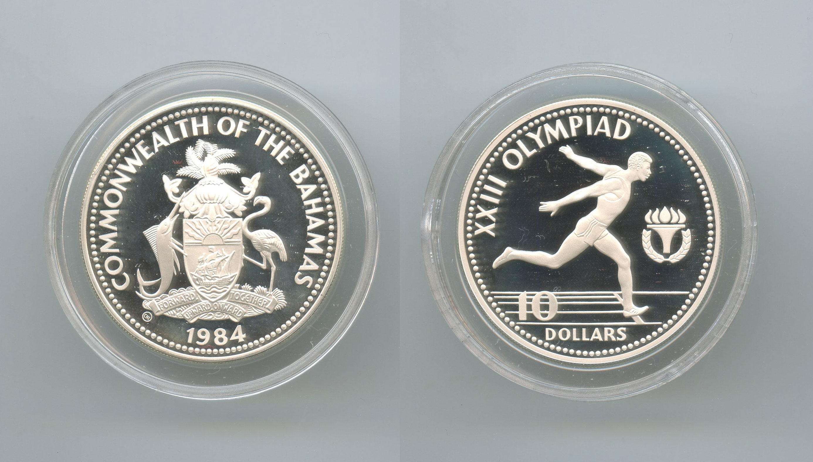 BAHAMAS, 10 Dollars 1984 "Olimpiadi Los Angeles '84"