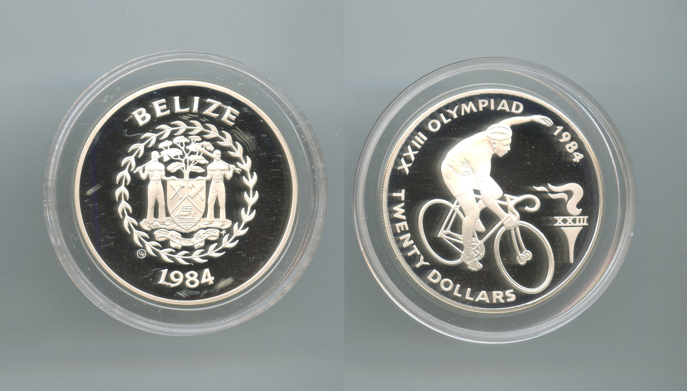 BELIZE, 20 Dollars 1984 "Olimpiadi Los Angeles '84"