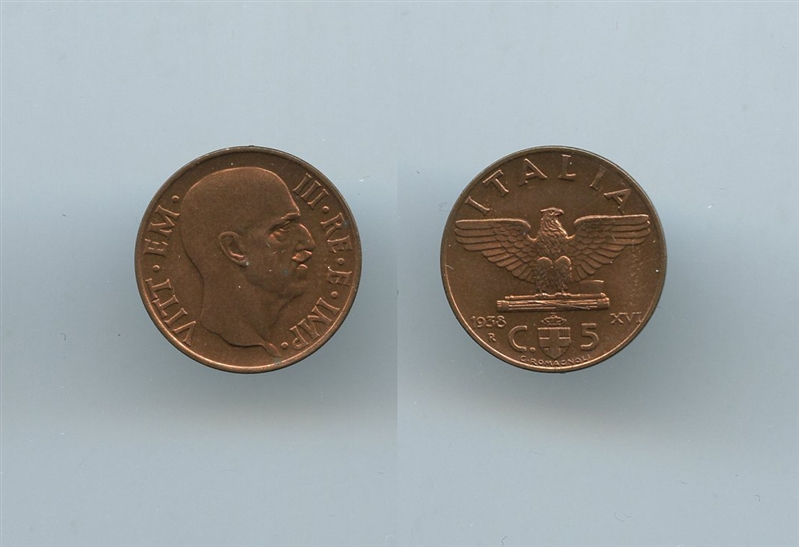 5 Centesimi 1938 Impero