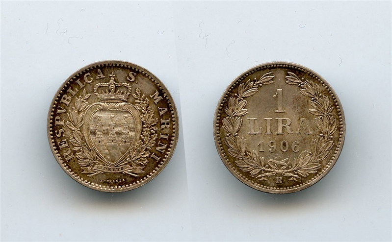 SAN MARINO, 1 Lira 1906