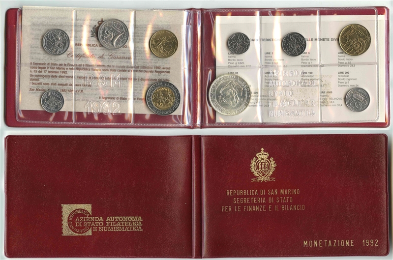 SAN MARINO, Serie Divisionale 1992