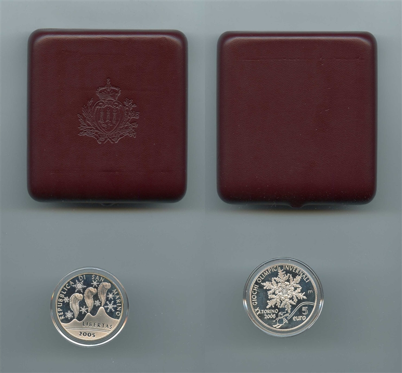 SAN MARINO, 5 Euro 2005 "Olimpiadi Invernali Torino 2006"