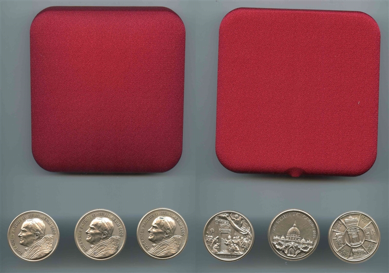 VATICANO, Giovanni Paolo II (1978-2005) Trittico medaglie Giubileo 2000