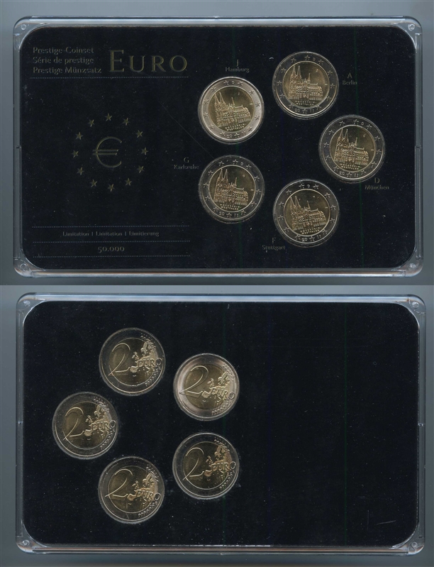 GERMANIA, Serie 2 Euro 2011 A - D - F - G - J