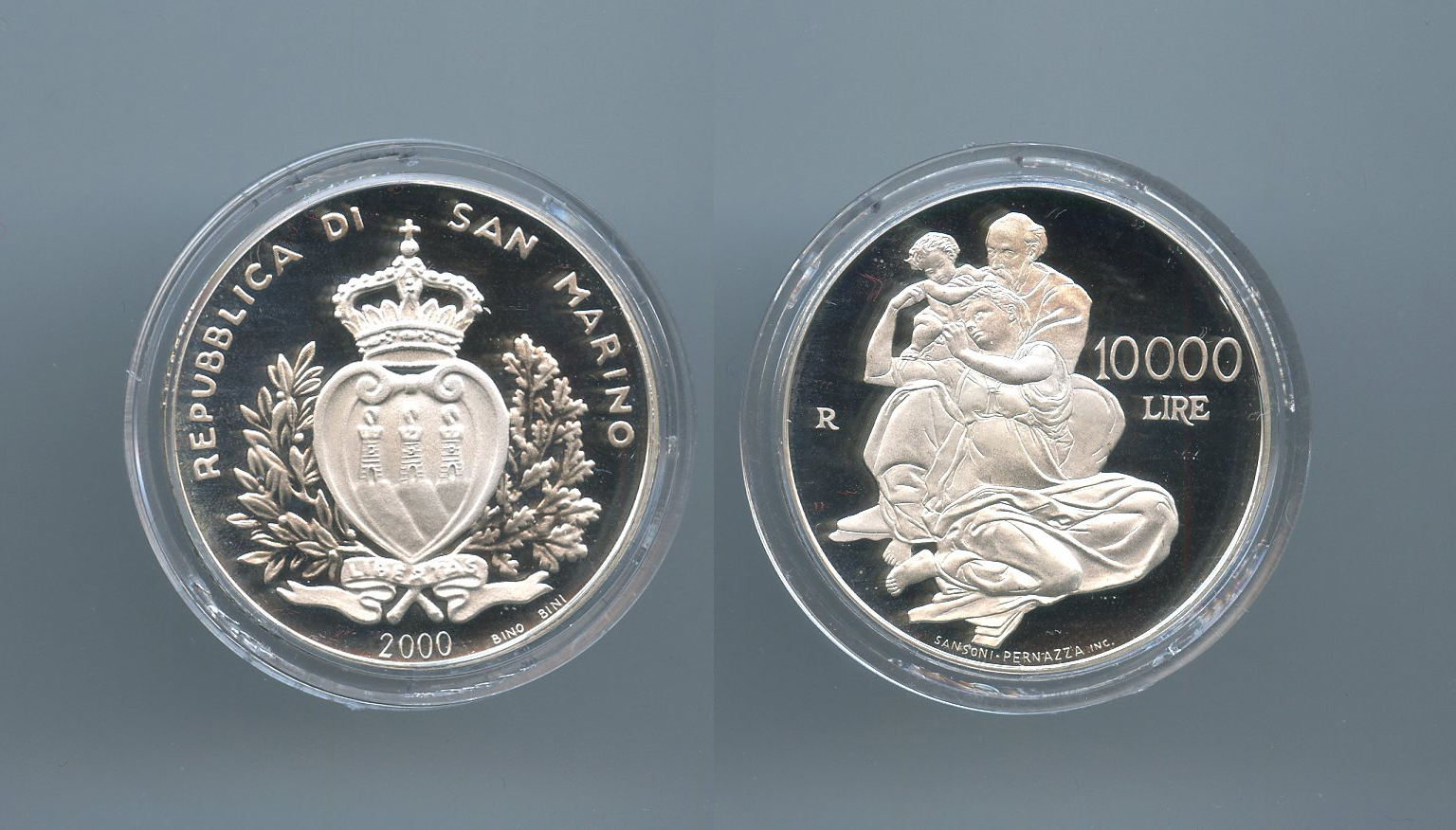 SAN MARINO, 10000 Lire 2000 "Bimillenario della Nascita di Ges"