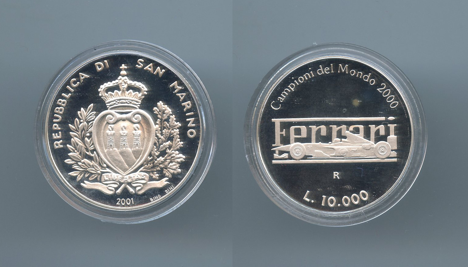 SAN MARINO, 10000 Lire 2001 "Ferrari Campione del Mondo 2000"