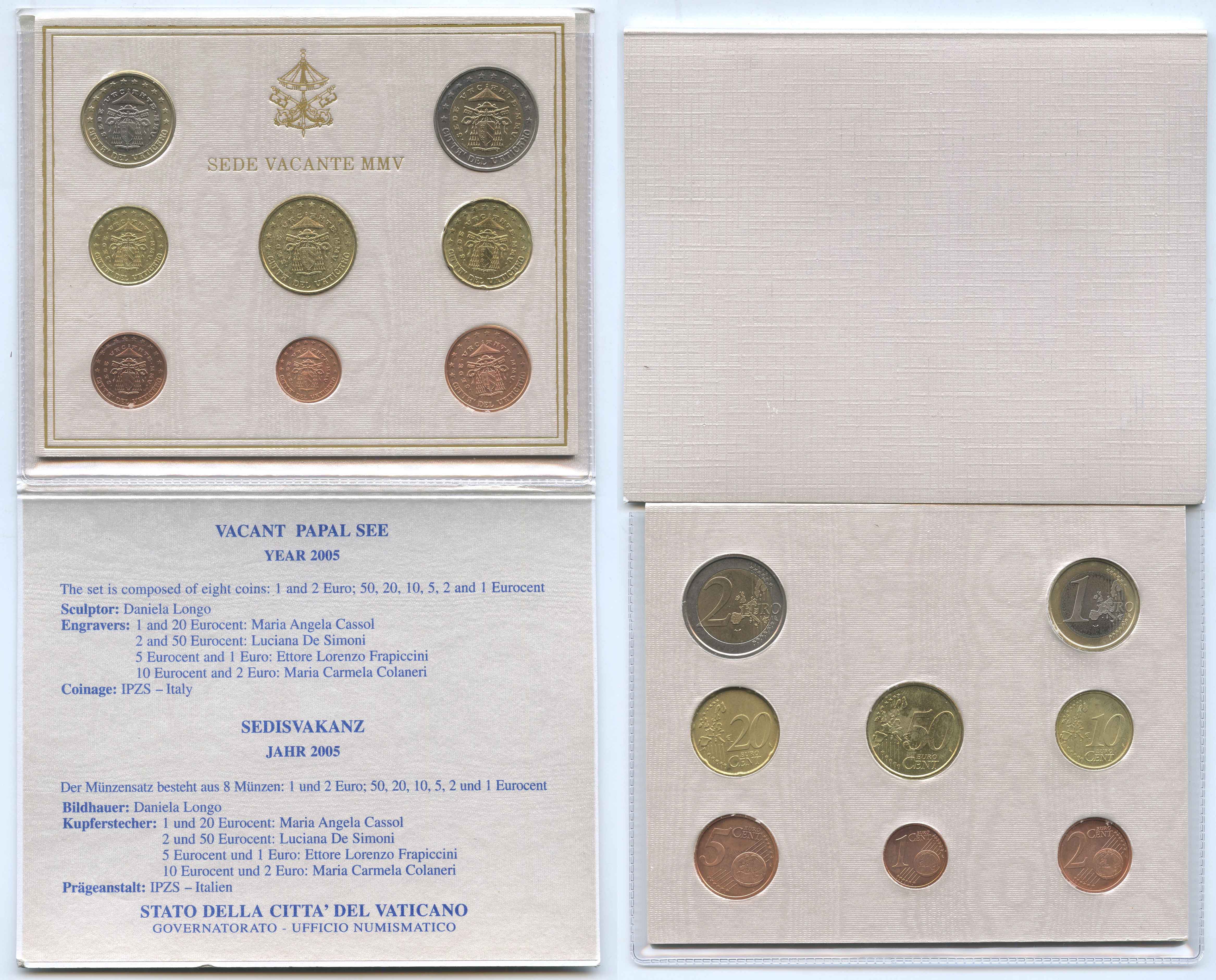 VATICANO, Sede Vacante 2005, Serie Divisionale FDC