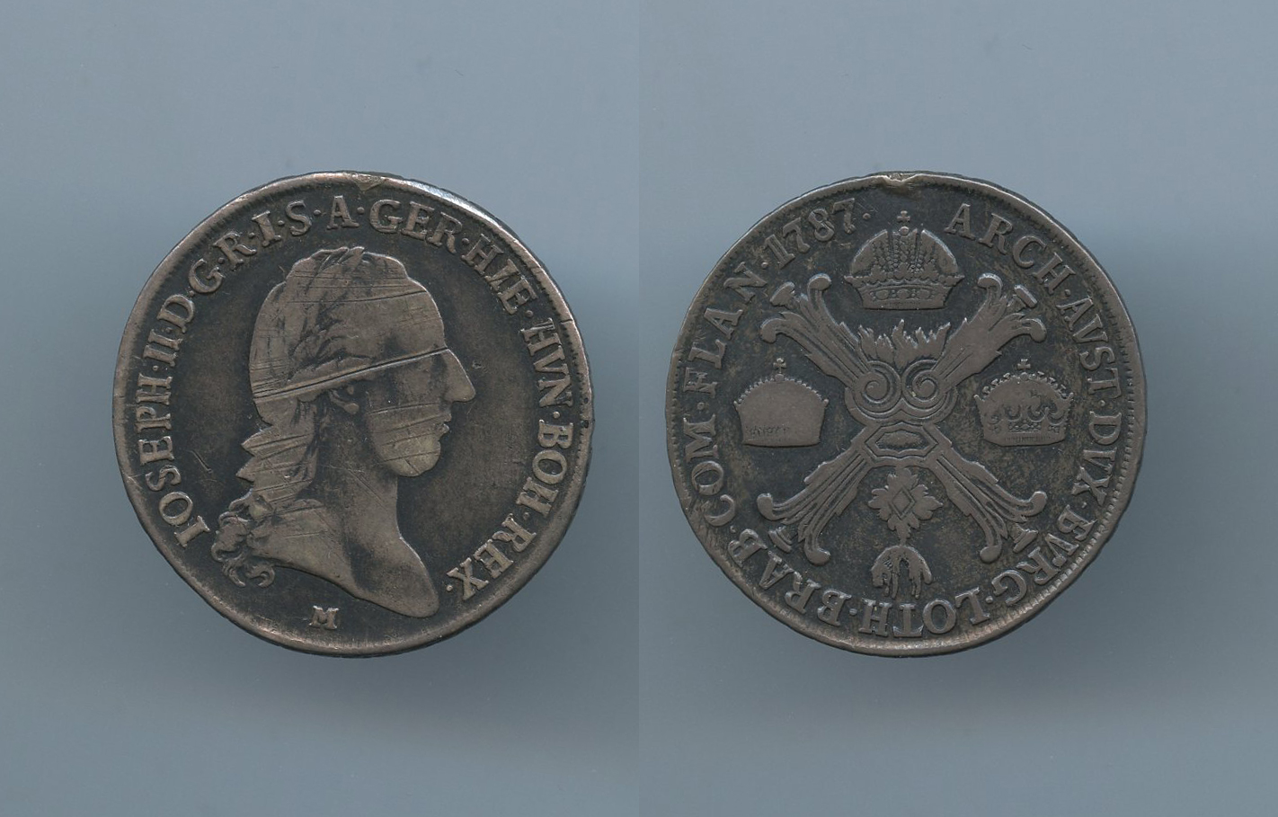 MILANO, Giuseppe II (1780-1790) Mezzo Crocione 1787