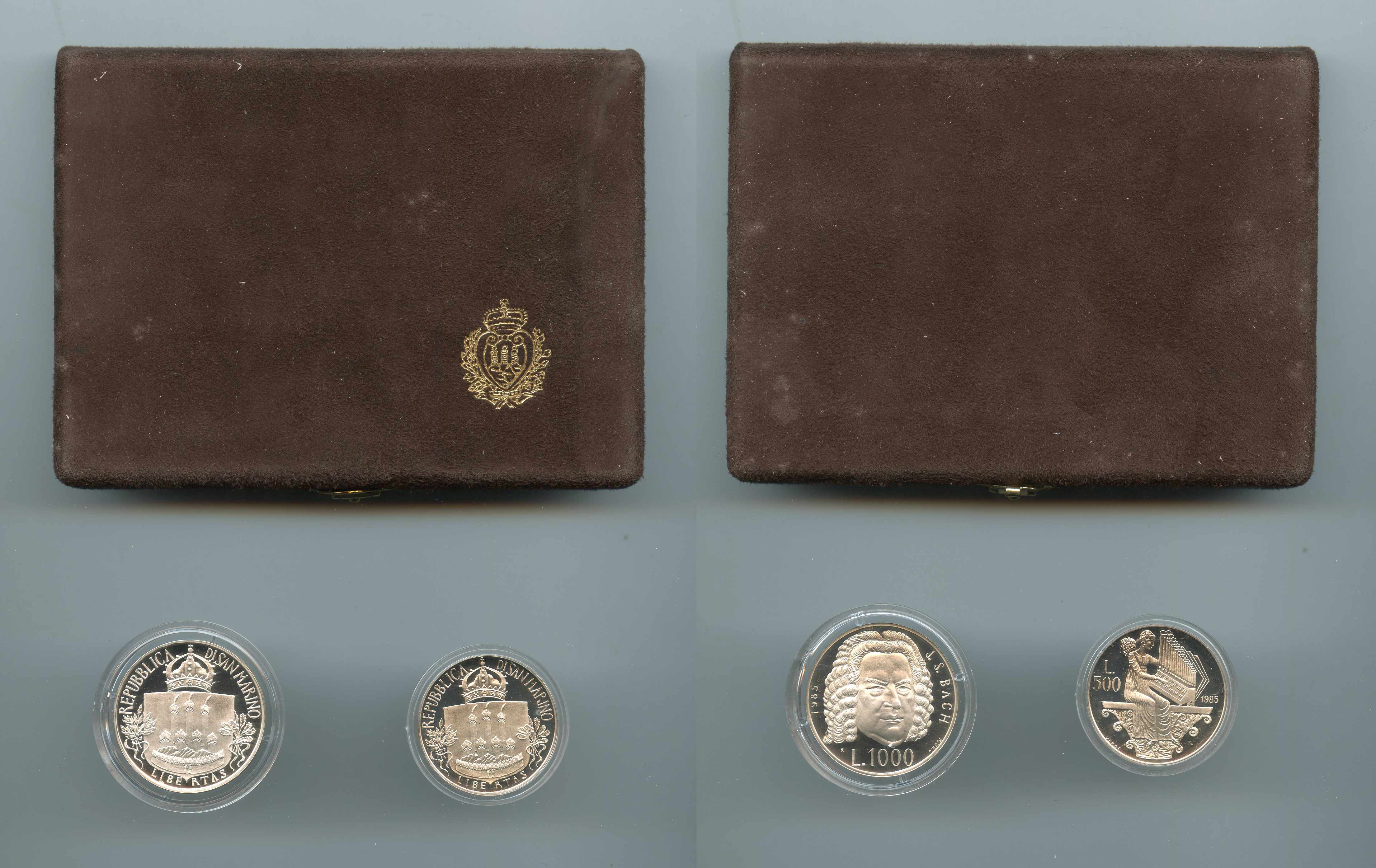 SAN MARINO, Dittico 1985 "Johann Sebastian Bach" PROOF