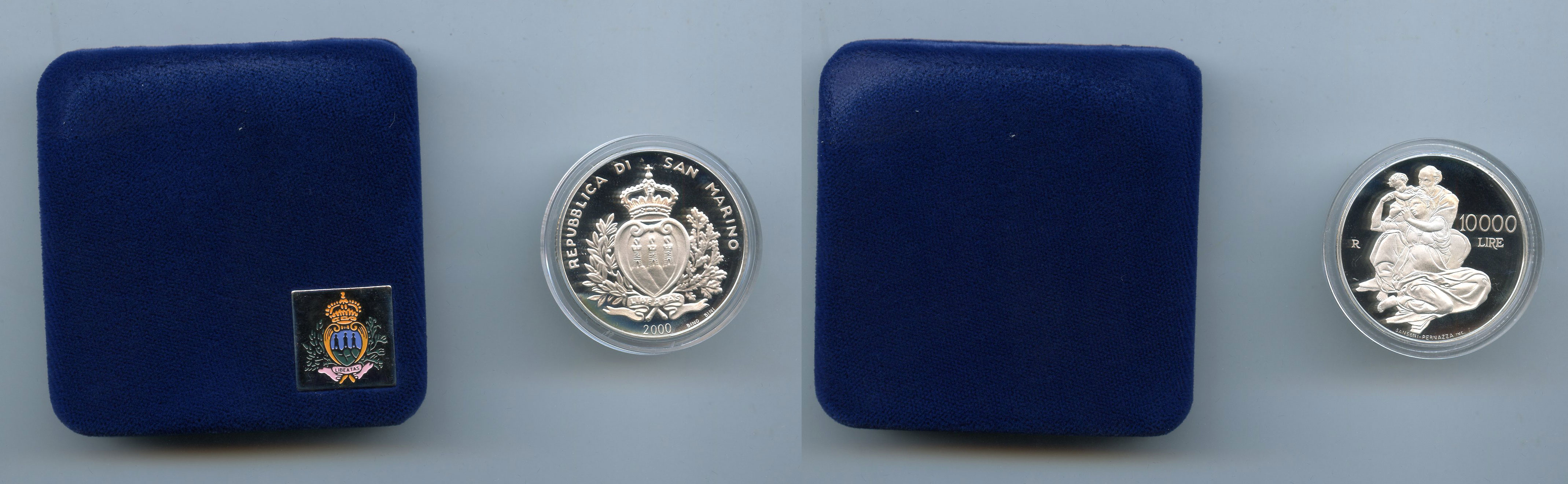 SAN MARINO, 10000 Lire 2000 "Bimillenario della Nascita di Ges"