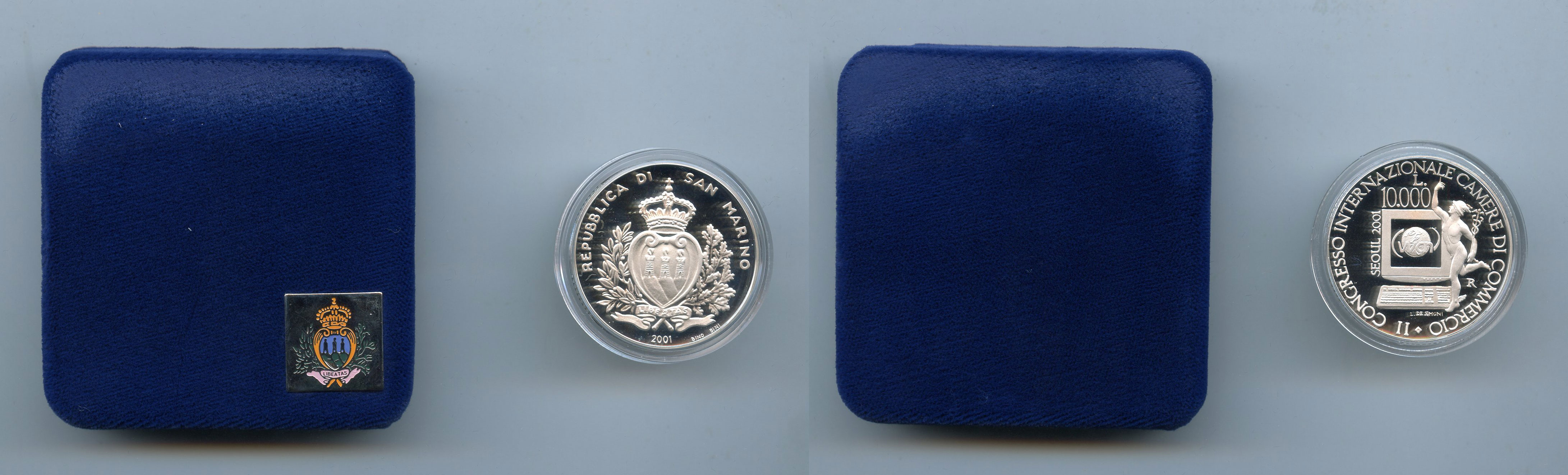 SAN MARINO, 10000 Lire 2001 "Congresso Camere di Commercio"
