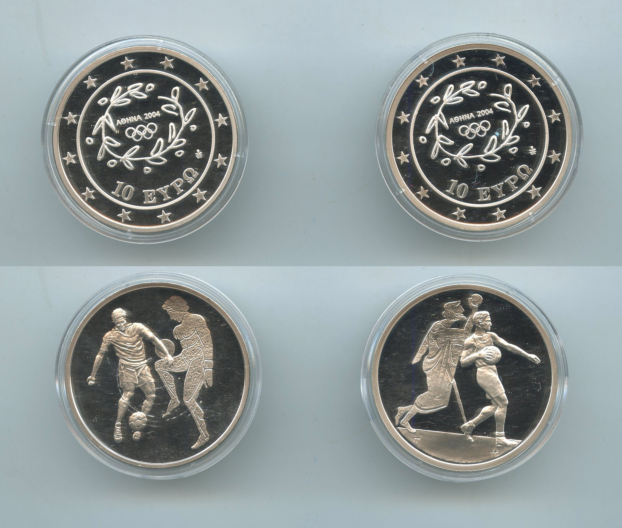 GRECIA, Dittico 10 Euro "Olimpiadi Atene 2004"