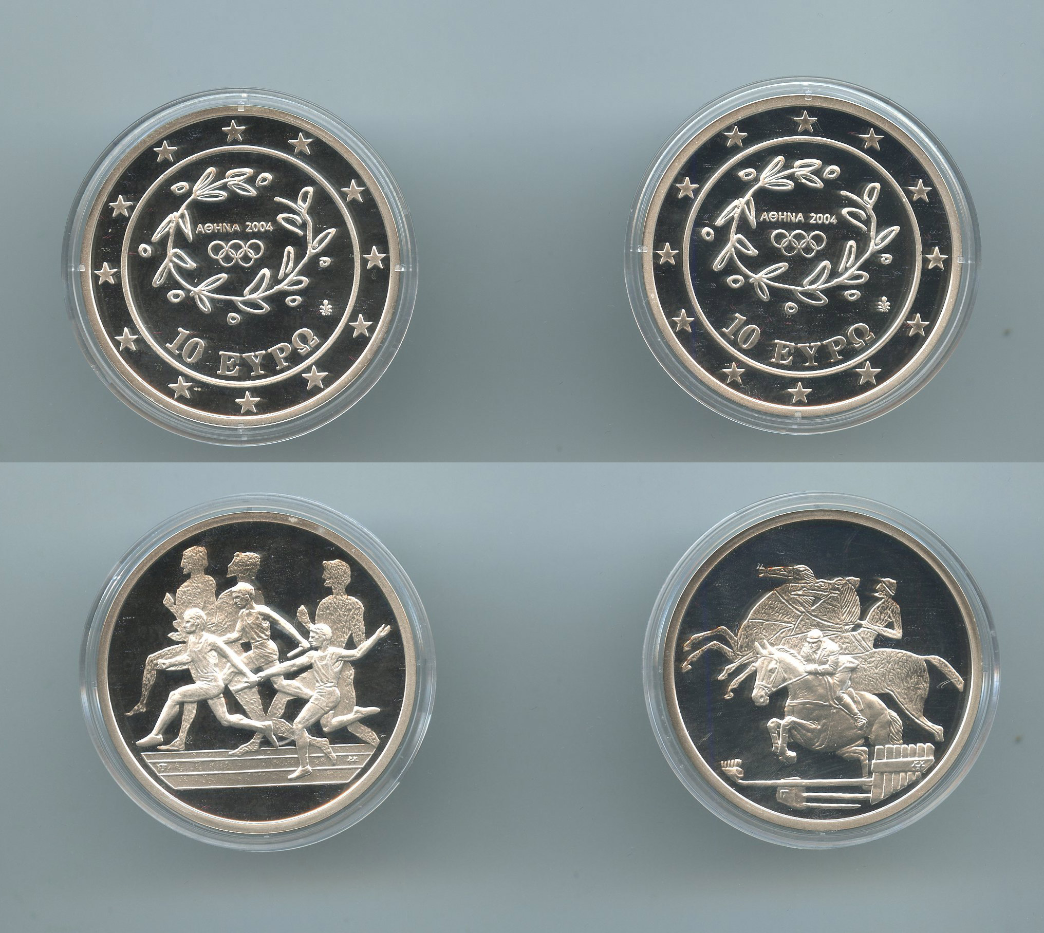 GRECIA, Dittico 10 Euro "Olimpiadi Atene 2004"