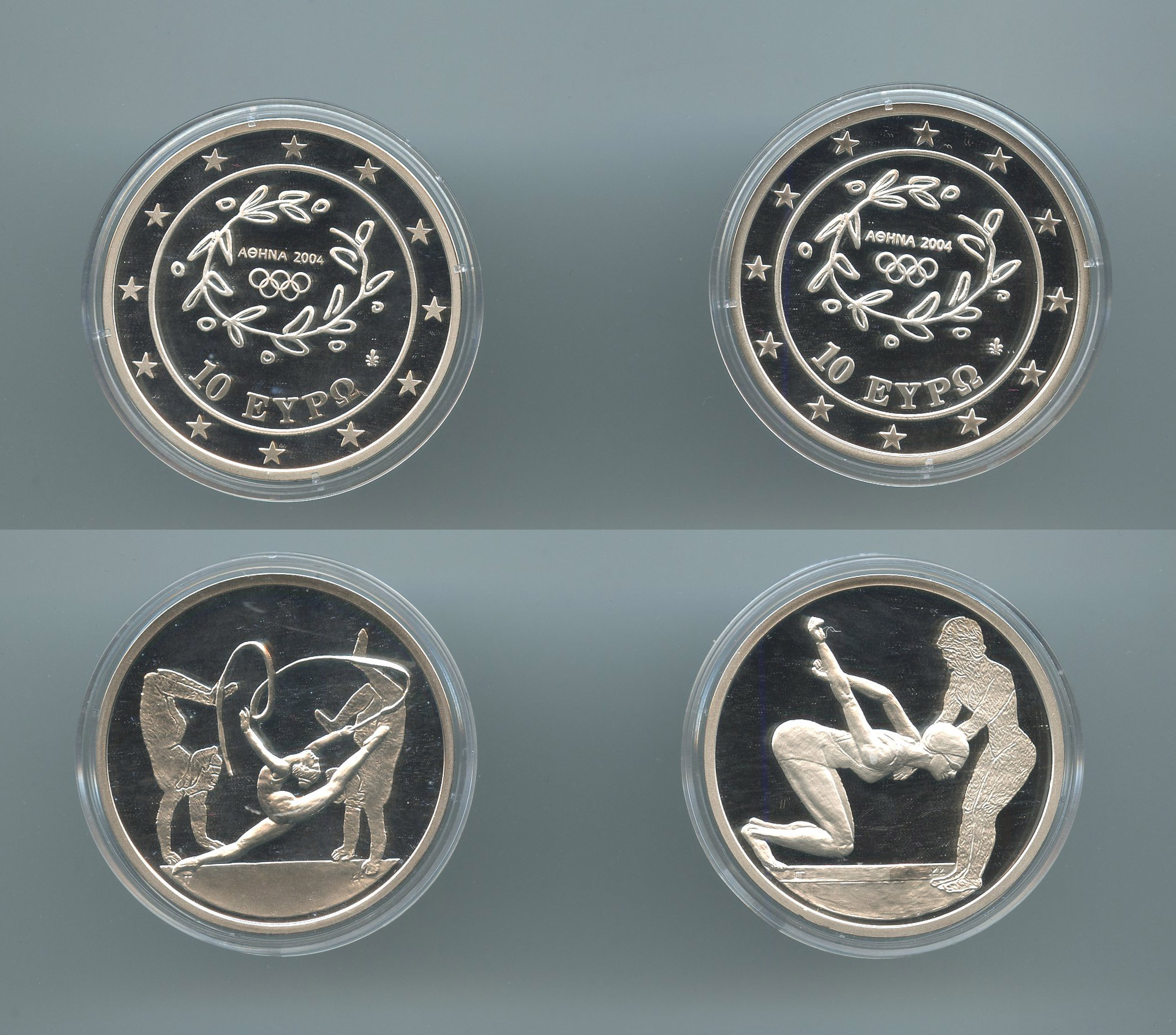 GRECIA, Dittico 10 Euro "Olimpiadi Atene 2004"