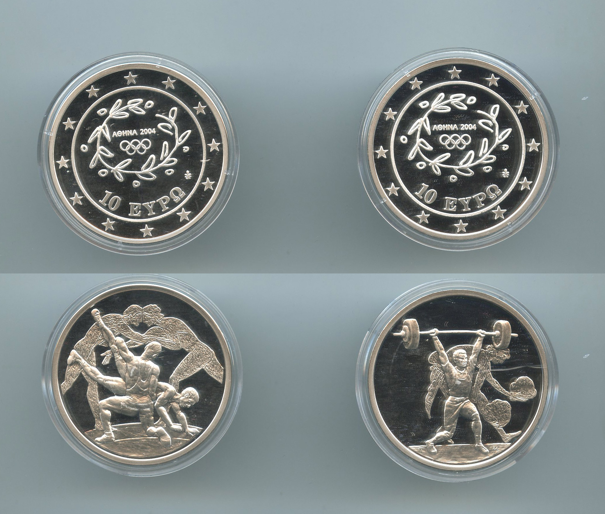 GRECIA, Dittico 10 Euro "Olimpiadi Atene 2004"