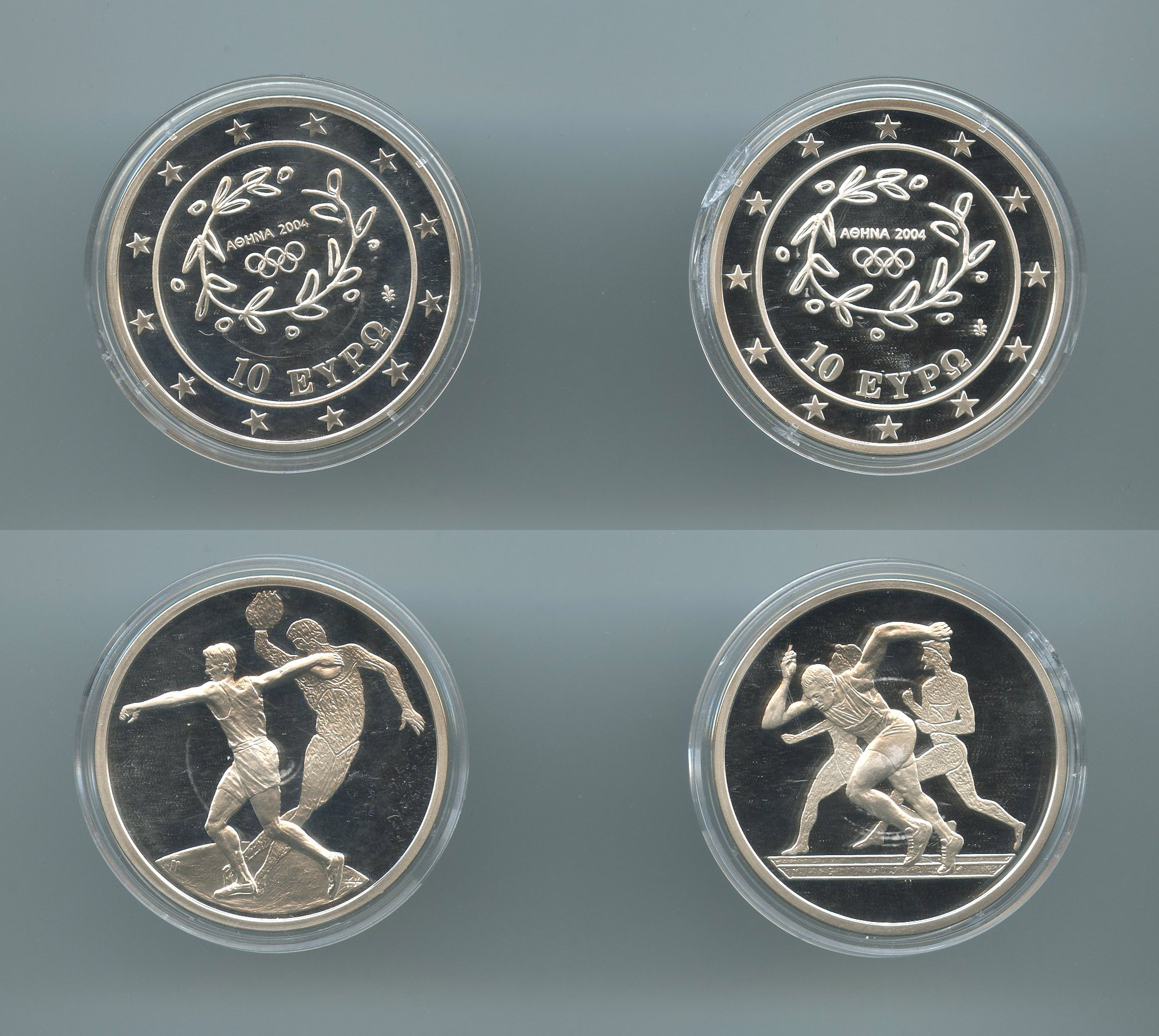 GRECIA, Dittico 10 Euro "Olimpiadi Atene 2004"