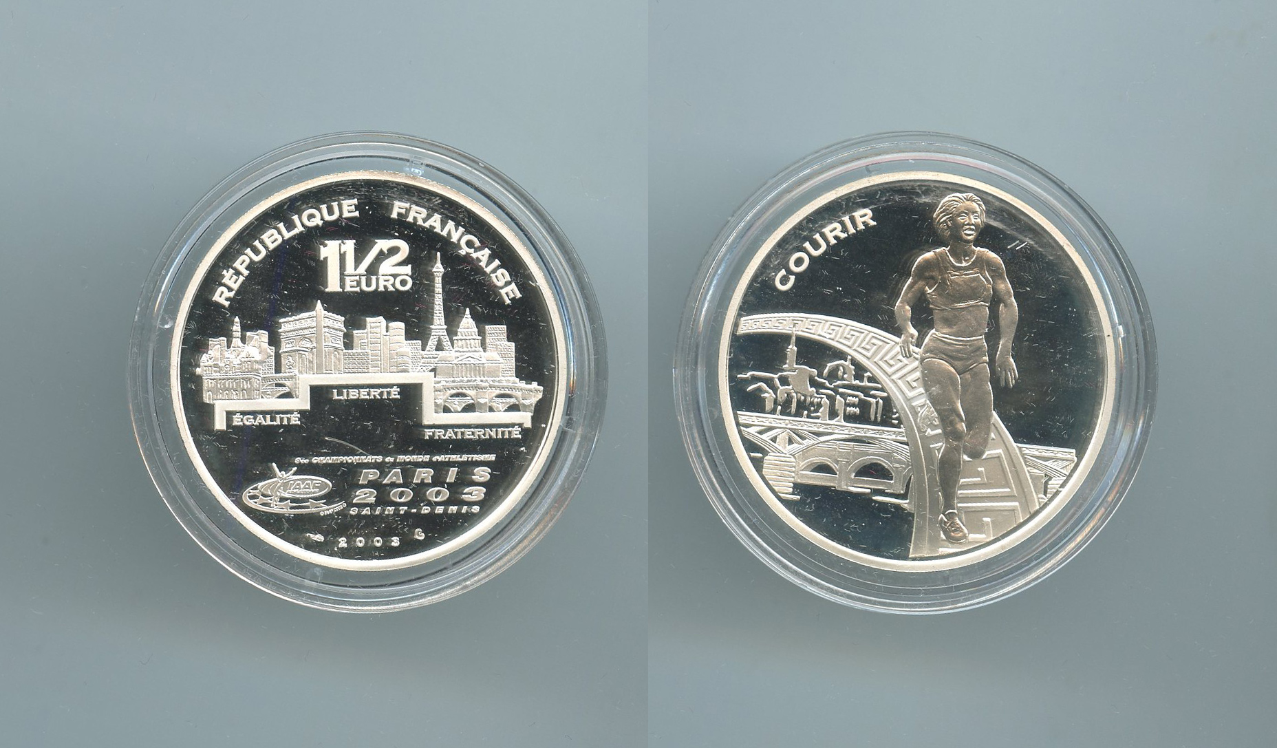 FRANCIA, 1-1/2 Euro 2003 "Campionati Mondiali di atletica - Runner"